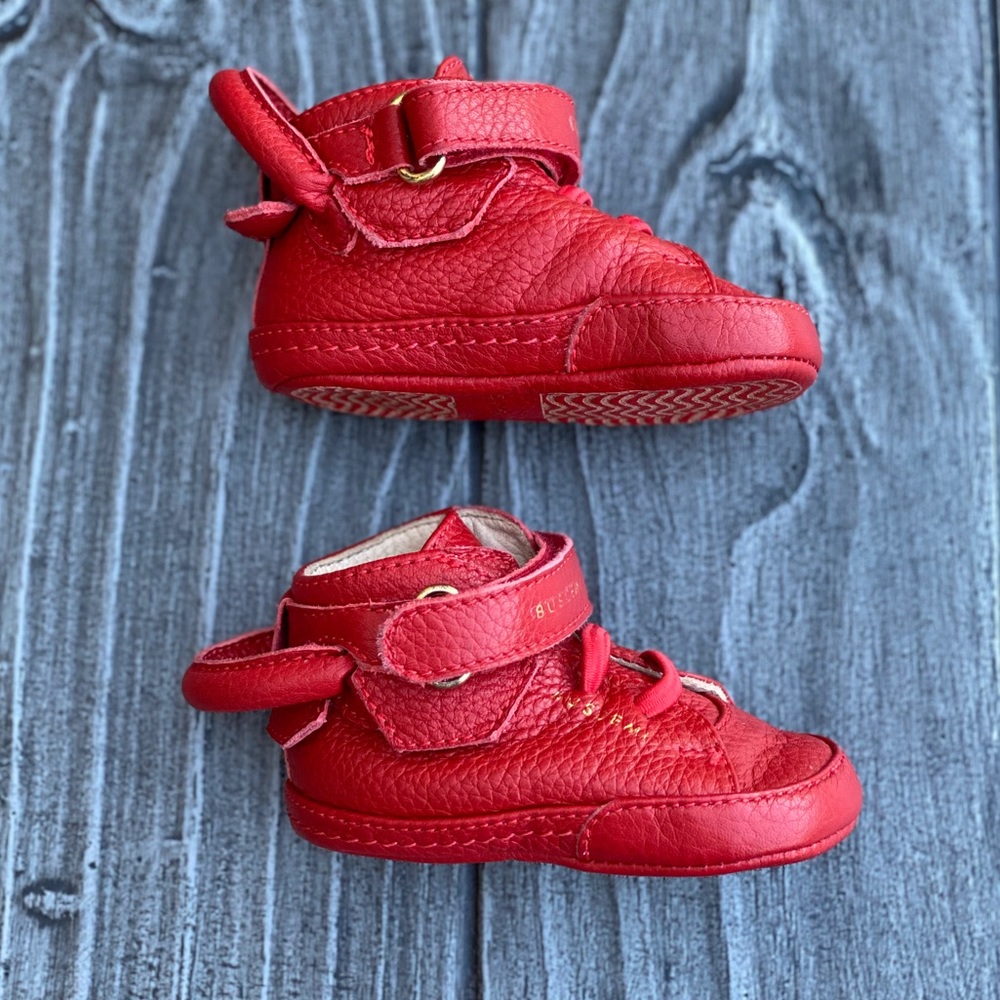 Baby Sneakers Genuine Leather Red Buscemi 100MM